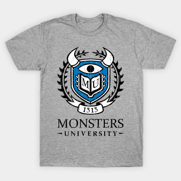 Monsters University - Distressed T-Shirt by Ryans_ArtPlace